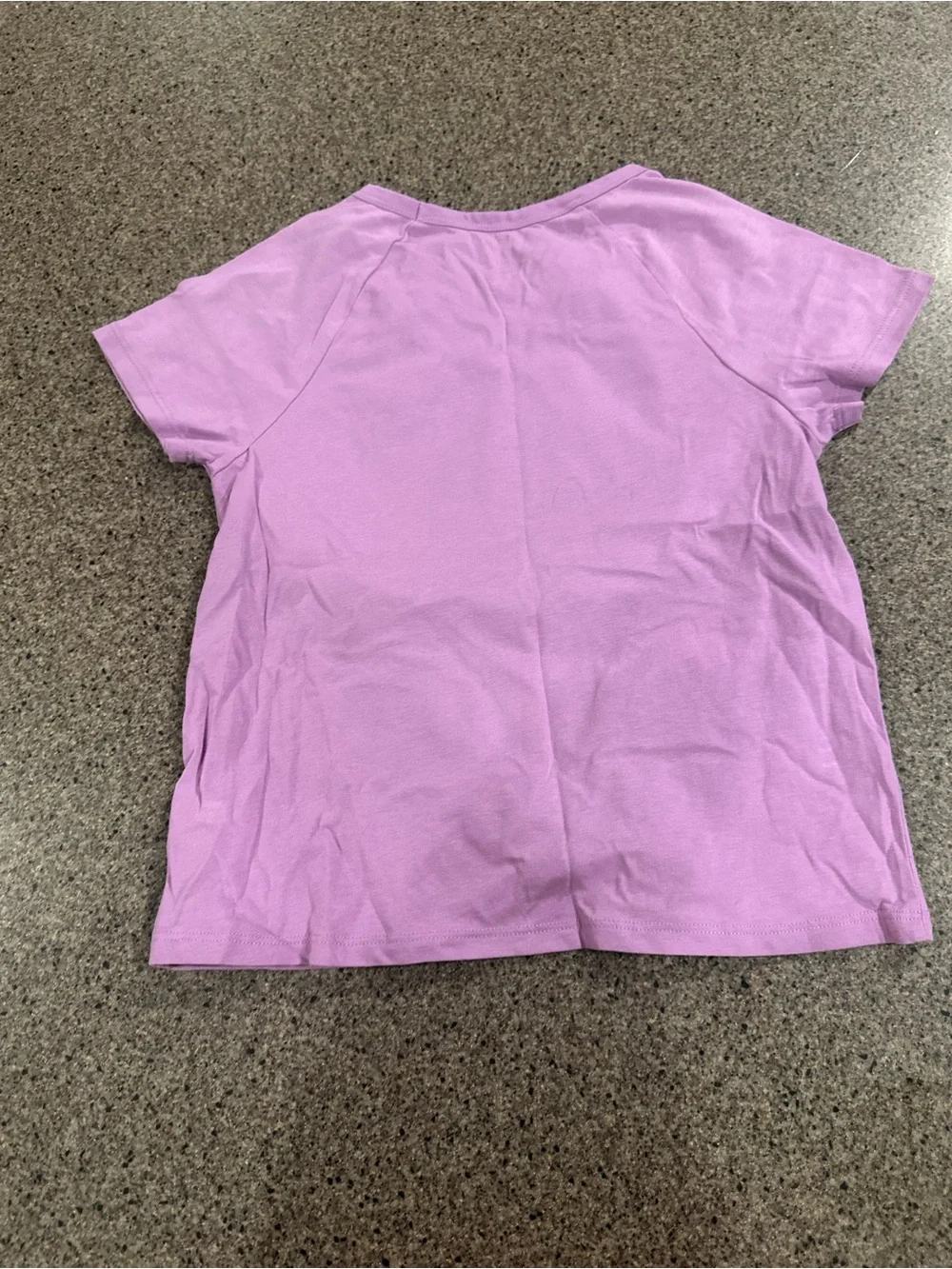 Justice Lavender Knot-Front Graphic Tee with Yellow & White Print